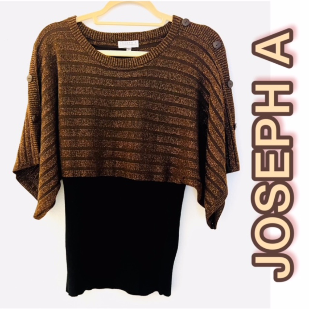 Joseph A Brand Knitted Mixed Blocks Pullover Sweater